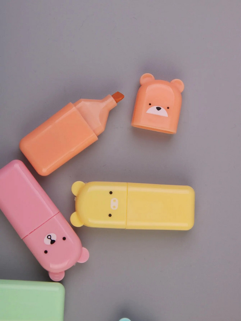 MOTARRO 6 τμχ Μίνι μαρκαδόροι Φθορίζοντα χρώματα Μικροσκοπικό στυλό επισήμανσης Σμίλη Συμβουλή Χαριτωμένο σχέδιο Kawaii για γραφή σχεδίου γκράφιτι