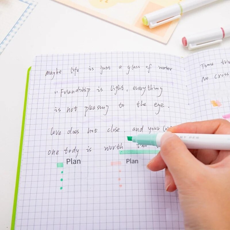 4 krāsas/kaste Smalki mirdzošs marķieris pildspalvu komplekts Fluorescējoši marķieri Marķieri Pildspalvas Mākslas marķieris Japāņu jauki Kawaii rakstāmpiederumi