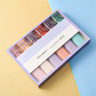 6 gab./komplekts, mīksts uzgalis, dubultā galviņa marķieris pildspalva gaišā krāsā Kawaii marķieris dienasgaismas pildspalva Scrapbooking gleznošanas kancelejas preces