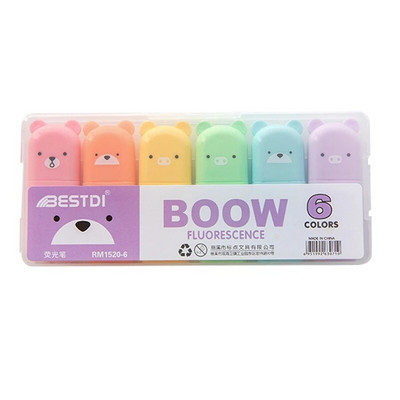 4/6 tk Macaron Color Mini Pehme otsaga esiletõstmispliiatsid Värvilised Suure mahuga markerid Pliiats Journal Fluorestsentspliiats õpilaste kirjatarbed