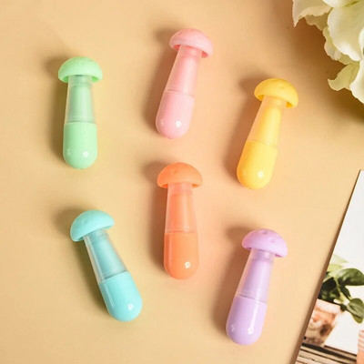 6Pcs/Set Highlighter Pen Kawaii Mini Markeri Šareni Kreativni Dizajn Grafiti Školski pribor Pribor