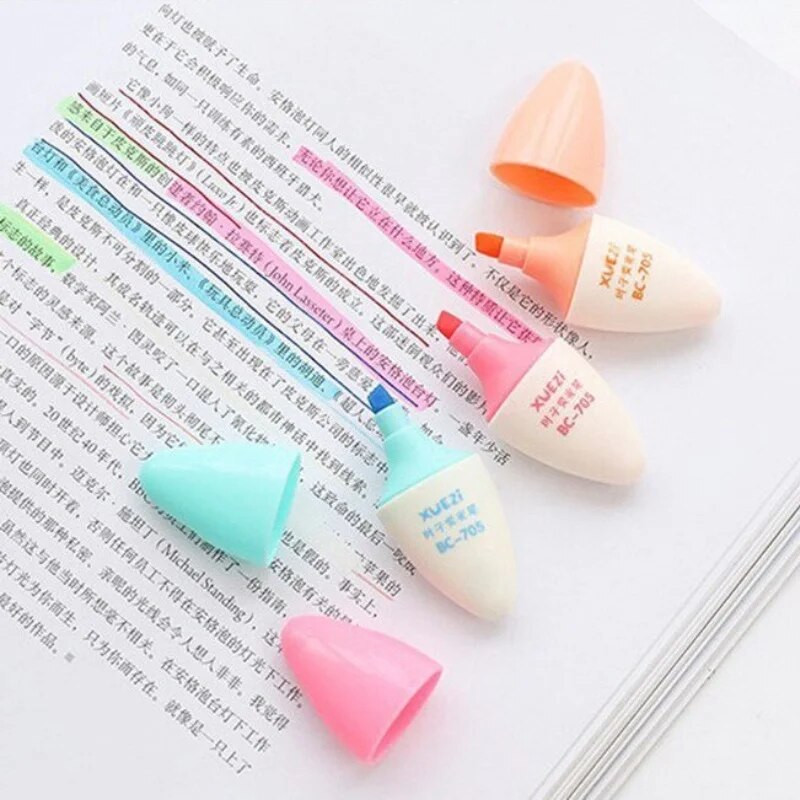 6 gab./komplekts Marķieris Pildspalva Kawaii Mini Marķieri Krāsains radošs dizains Glezniecība Grafiti Skolas piederumi Kancelejas piederumi