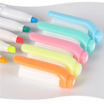 5 цвята маркер с двойна глава Арт маркери Kawaii Японски цветни флуоресцентни химикалки Училищни и офис канцеларски материали