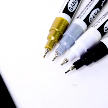 Писалка за боядисване 4 цвята 0,7 mm Екстра фин маркер за боядисване Нетоксичен водоустойчив постоянен маркер за картички, плакати, каменни чаши