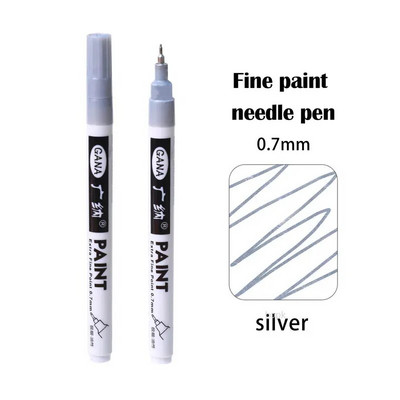4 värvi värvipliiats 0,7 mm eriti peene punktiga värvimarker Mittetoksiline veekindel püsimarker kaartide, plakatite, kivikruuside jaoks
