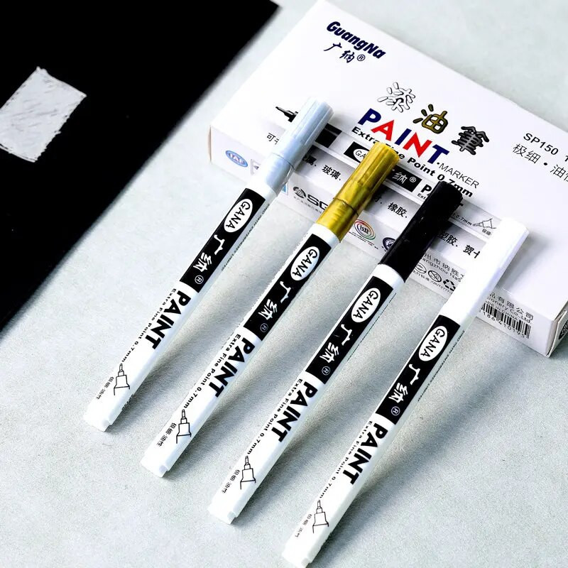 Μαρκαδόρος ζωγραφικής 4 χρωμάτων 0,7 χιλιοστά Extra Fine Point Paint Marker Μη τοξικό αδιάβροχο μόνιμο μαρκαδόρο για κάρτες, αφίσες, κούπες βράχου