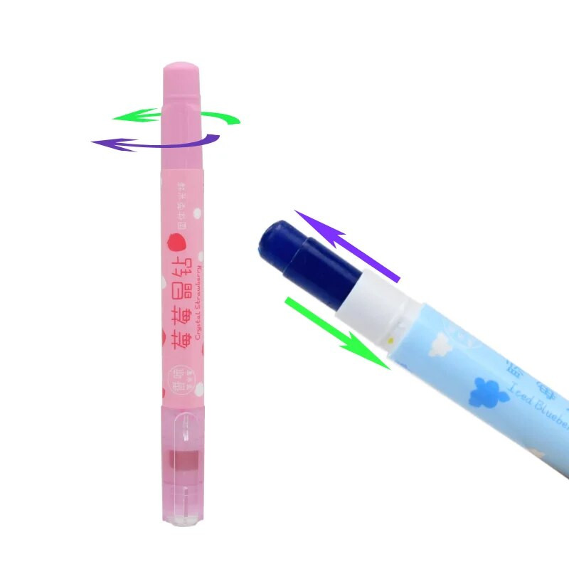 Augļu aromāts Highlighter Cieta, rotējoša izvelkama radošā marķiera pildspalva Bērnu mākslas gleznu krāsaina pildspalva