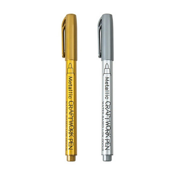 Метални водоустойчиви перманентни маркери за Направи си сам мухъл от епоксидна смола Златно сребърен цвят Консумативи за рисуване Craft Graffiti Marker Pen