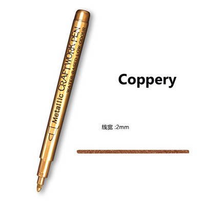 Metāliskas ūdensnecaurlaidīgas marķieru pildspalvas, kas paredzētas epoksīda sveķu veidnēm zelta sudraba krāsā zīmēšanas piederumiem amatniecības grafiti marķieriem