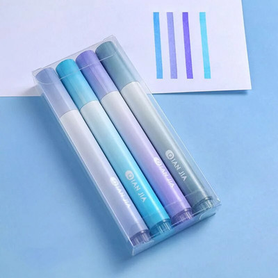 1 σετ/4 τεμάχια Lytwtw's Morandi Gradient Eye Protection Writing Creativity 12 Color Cute Art Marker Graffiti Highlighter