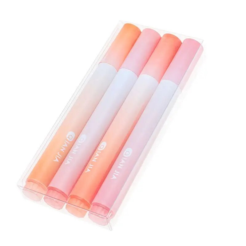 1 σετ/4 τεμάχια Lytwtw's Morandi Gradient Eye Protection Writing Creativity 12 Color Cute Art Marker Graffiti Highlighter