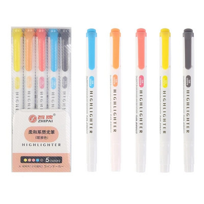 5 gab./komplektā ar divgalvu iezīmētās pildspalvas Grafiti marķieri marķieri mākslas krāsainie skicēšanas marķieri Kawaii kancelejas preču gēla pildspalvas