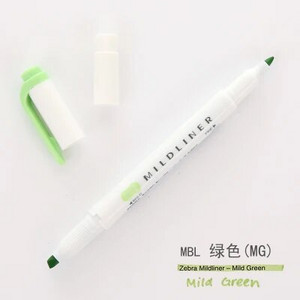 JIANWU 1kom Japanska tiskanica zebra Mild liner dvostruka fluorescentna olovka kuka olovka marker olovka boja Mark olovka slatka