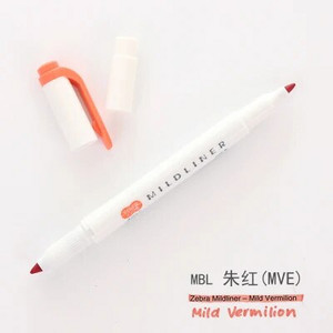 JIANWU 1kom Japanska tiskanica zebra Mild liner dvostruka fluorescentna olovka kuka olovka marker olovka boja Mark olovka slatka