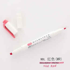 JIANWU 1kom Japanska tiskanica zebra Mild liner dvostruka fluorescentna olovka kuka olovka marker olovka boja Mark olovka slatka