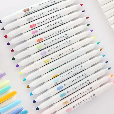 JIANWU 1kom Japanska tiskanica zebra Mild liner dvostruka fluorescentna olovka kuka olovka marker olovka boja Mark olovka slatka