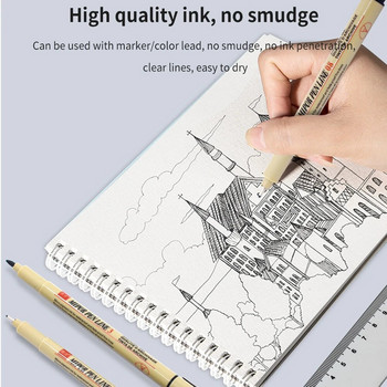 TISHRIC 8811 Needle Pen Art Sakura Pen Найлонов перо Black Pigma Micron Pen Ръчно нарисуван дизайн Скица Needle Pen Art/Училищни пособия