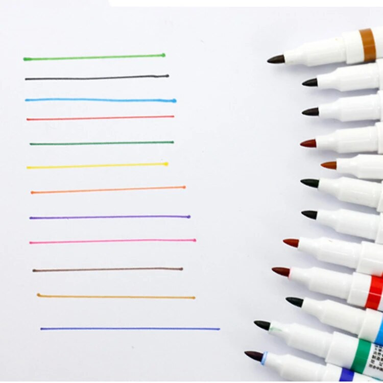 Simbalion pastāvīgais marķieris 1,0 mm spirta tintes krāsa filca pildspalva albumu marķieri balti pildspalvas melni marķieri uz jebko kancelejas piederumu