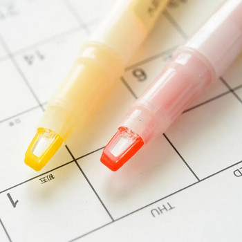 6 бр./компл. маркер с двоен връх Morandi Focus Pens маркер за прозорец Цветни маркери Пастелни маркери Японски канцеларски материали