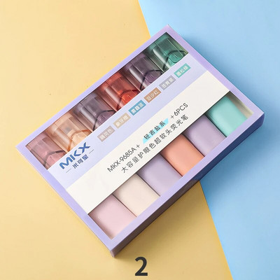 Mr. Paper INS Style Light Highlighter Στυλό Φοιτητικό Σχέδιο Learn Marker Color στυλό Σχολικά είδη Γραφική ύλη 6τμχ/κουτί
