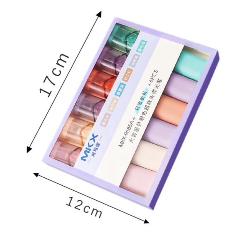Mr. Paper INS Style Light Highlighter Στυλό Φοιτητικό Σχέδιο Learn Marker Color στυλό Σχολικά είδη Γραφική ύλη 6τμχ/κουτί