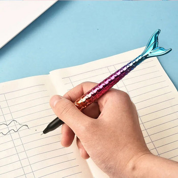 1 ΤΕΜ στυλό Fishtail Mermaid Gel στυλό Gradient Πολύχρωμο Όμορφο δώρο Fish Tail Στυλό Γραφικής ύλης Cartoon Gel στυλό