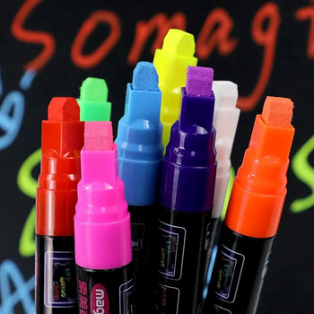 8 Χρώματα Highlighter Φθορίζον υγρό μαρκαδόρο με κιμωλία νέον στυλό για πίνακα γραφής LED Μαυροπίνακας Ζωγραφική σε γυαλί Γραφείο γκράφιτι