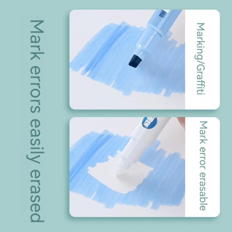 6 gab. Izdzēšami marķieri Pasteļtoņu marķieri Fluorescējoša pildspalva ar diviem uzgaļiem mākslinieciskai zīmēšanai, rotājumu marķēšanai skolas biroja kancelejas piederumi