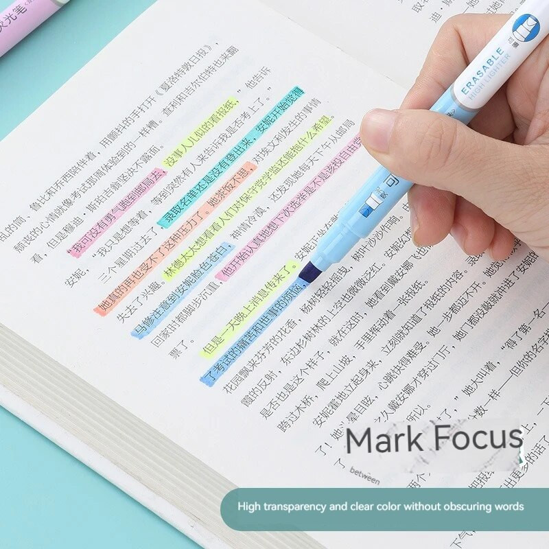 6 gab. Izdzēšami marķieri Pasteļtoņu marķieri Fluorescējoša pildspalva ar diviem uzgaļiem mākslinieciskai zīmēšanai, rotājumu marķēšanai skolas biroja kancelejas piederumi