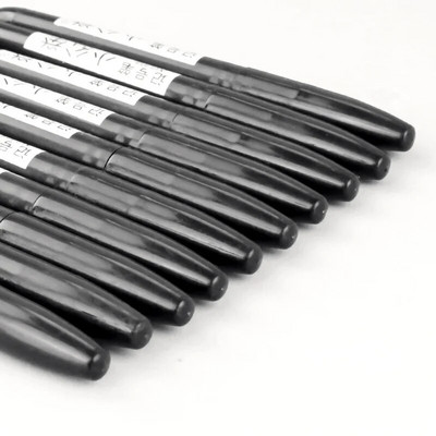 10 τμχ/παρτίδα Μόνιμη αδιάβροχη μαρκαδόρος Μεσαίο σημείο 1,5 χιλιοστών Μαύρο μπλε κόκκινο μελάνι Μαρκαδόρος για Art Supplies Stationery Στυλό