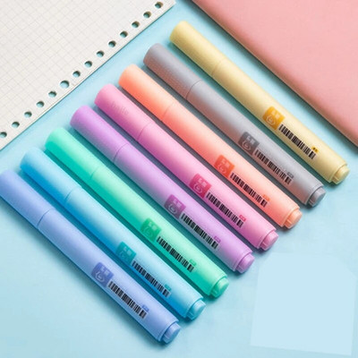 Haile 8Pc Macaron Series Highlighter Art Markers Pastel Fluorescent Pens Graffiti School Drawing School Stationary αναλώσιμα