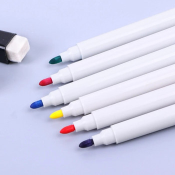 1 комплект магнитна писалка за бяла дъска Изтриваем маркер Офис ученически пособия 8 цвята D5QC