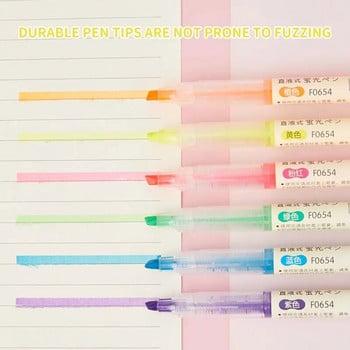 ZUI XUA Direct Liquid Fluorescent Pen Student Σήμανση με βασικά σημεία, ένας λογαριασμός Graffiti διπλής χρήσης