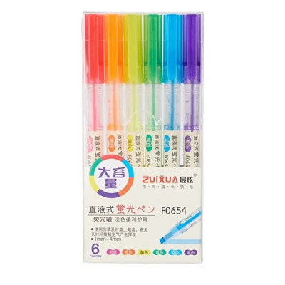 ZUI XUA Direct Liquid Fluorescent Pen Student Σήμανση με βασικά σημεία, ένας λογαριασμός Graffiti διπλής χρήσης