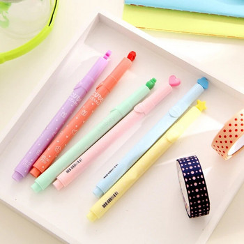 6 τεμ/σετ Cute Candy Color Highlighters Στυλό Μελάνια Creative Marker Stamp Στυλό φθορισμού σχολικά είδη γραφείου Χαρτικά