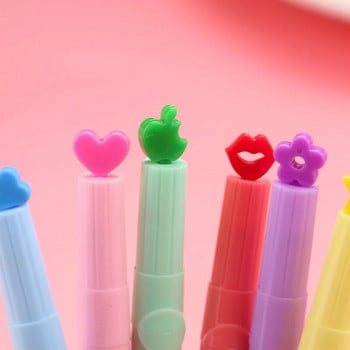 6 τεμ/σετ Cute Candy Color Highlighters Στυλό Μελάνια Creative Marker Stamp Στυλό φθορισμού σχολικά είδη γραφείου Χαρτικά