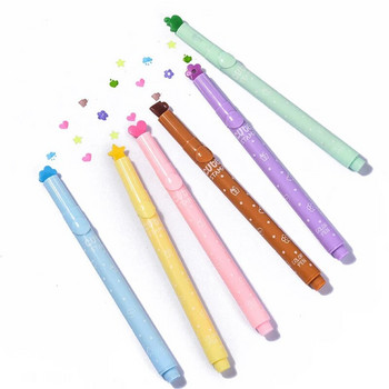 6 τεμ/σετ Cute Candy Color Highlighters Στυλό Μελάνια Creative Marker Stamp Στυλό φθορισμού σχολικά είδη γραφείου Χαρτικά