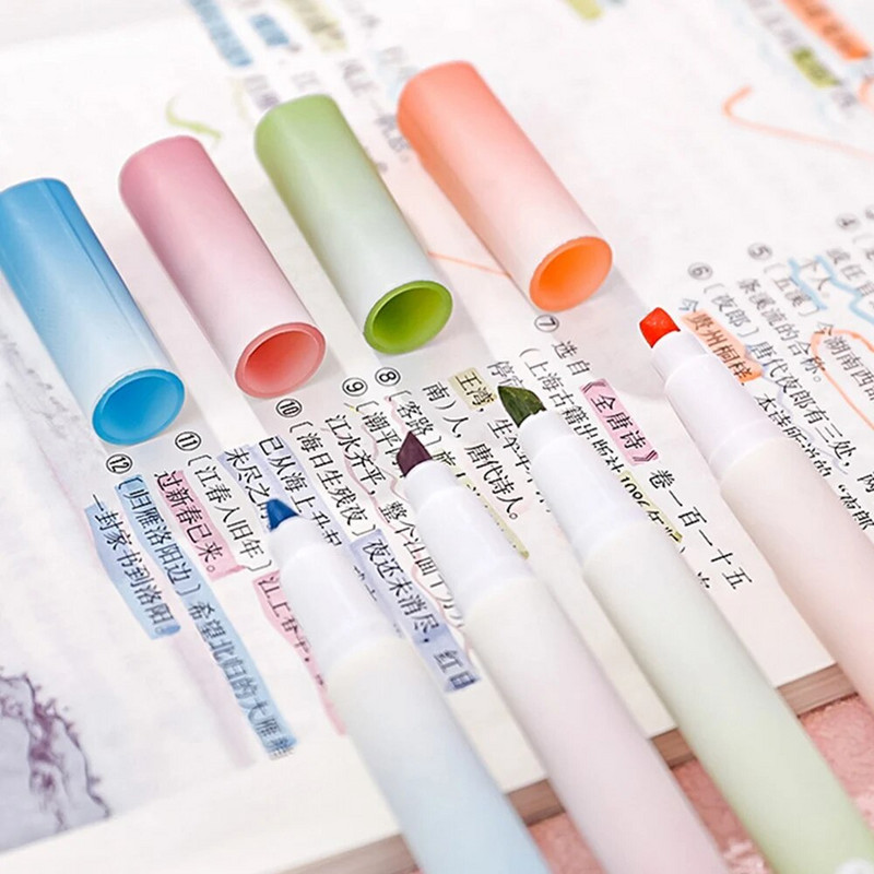 4gab/komplekts Marķieris Pildspalvas Marķieris Zīmējums Glezniecība Marķieri Punktu laineris DIY Jauki korejiešu kancelejas piederumi skolas biroja piederumi