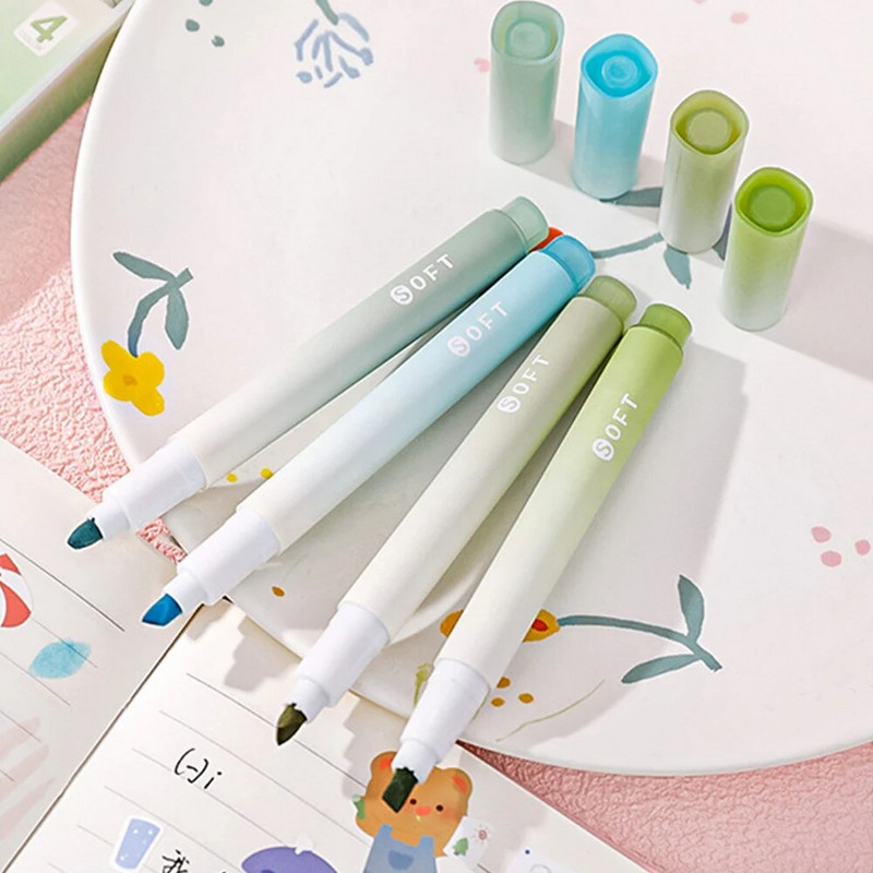 4gab/komplekts Marķieris Pildspalvas Marķieris Zīmējums Glezniecība Marķieri Punktu laineris DIY Jauki korejiešu kancelejas piederumi skolas biroja piederumi