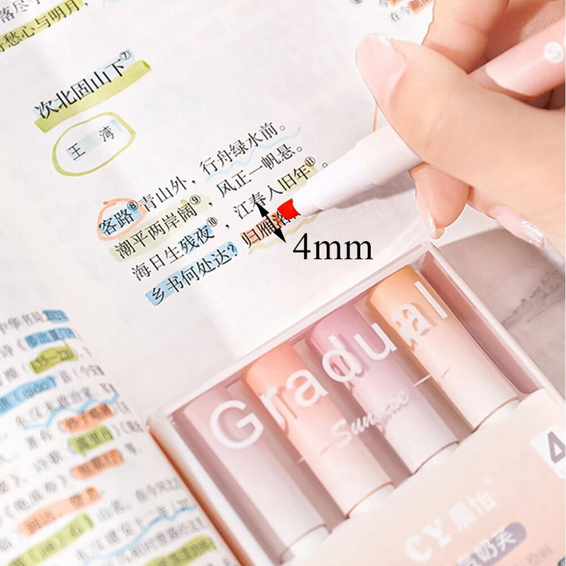 4gab/komplekts Marķieris Pildspalvas Marķieris Zīmējums Glezniecība Marķieri Punktu laineris DIY Jauki korejiešu kancelejas piederumi skolas biroja piederumi