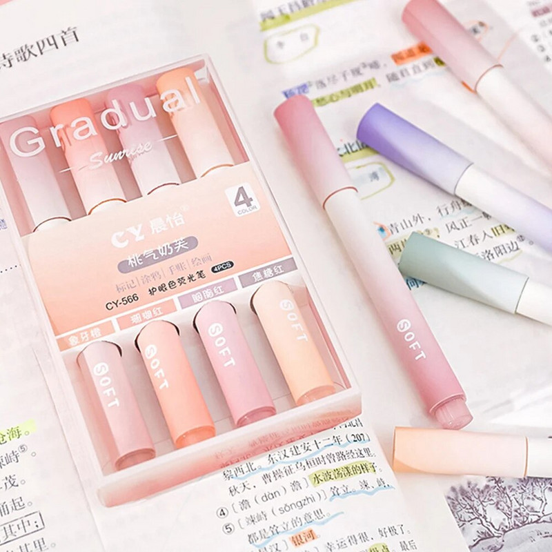 4gab/komplekts Marķieris Pildspalvas Marķieris Zīmējums Glezniecība Marķieri Punktu laineris DIY Jauki korejiešu kancelejas piederumi skolas biroja piederumi