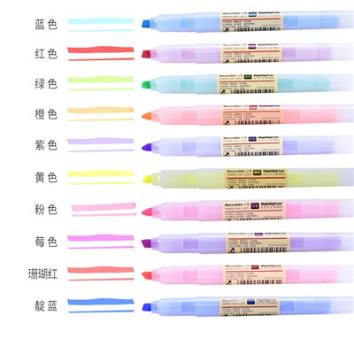Висококачествен 61 прозрачен цветен хайлайтер Ученик Училищен офис канцеларски материали Флуоресцентен маркер за изкуство Ново