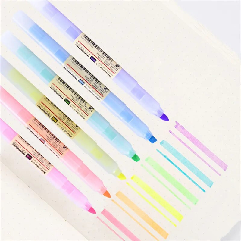 Aukštos kokybės 61 Permatomos spalvos paryškintuvas Mokinių Mokyklos Biuro reikmenys Fluorescentinis meninis žymeklis Naujas