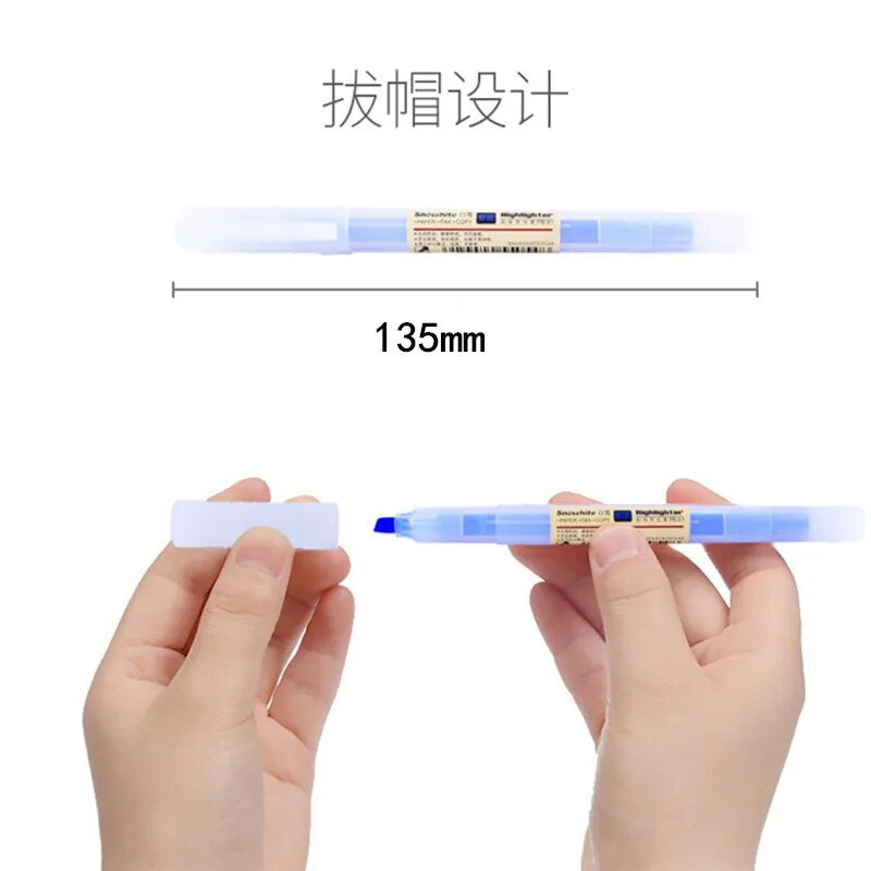 Aukštos kokybės 61 Permatomos spalvos paryškintuvas Mokinių Mokyklos Biuro reikmenys Fluorescentinis meninis žymeklis Naujas