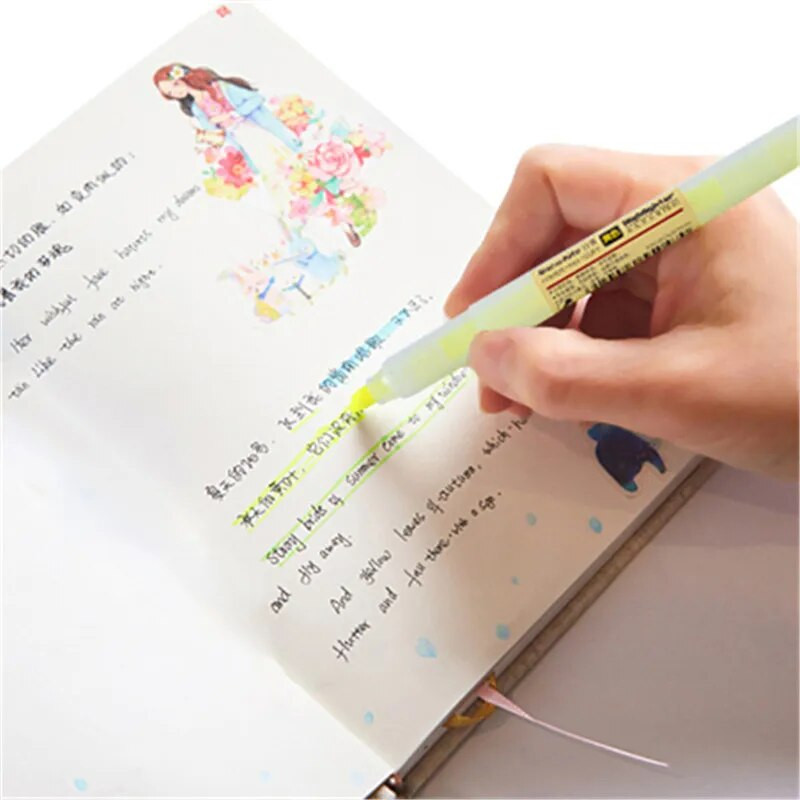 Aukštos kokybės 61 Permatomos spalvos paryškintuvas Mokinių Mokyklos Biuro reikmenys Fluorescentinis meninis žymeklis Naujas