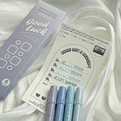 4 kom/set Jednostavan obojeni marker Modni gradijent jednobojni pisaći marker marker dvostruka glava spomenar šarena olovka učenik