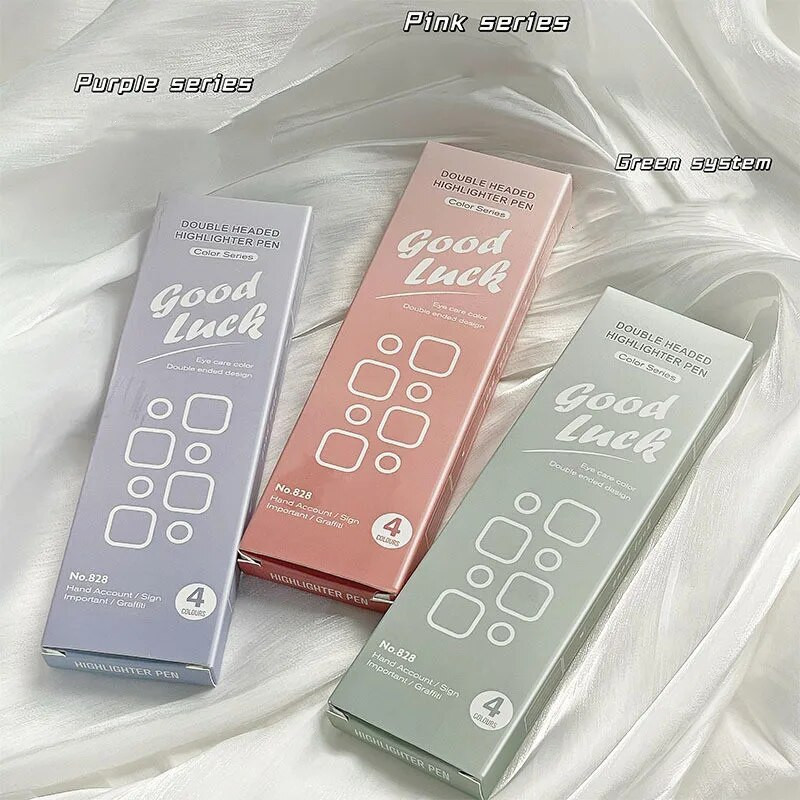 4 kom/set Jednostavan obojeni marker Modni gradijent jednobojni pisaći marker marker dvostruka glava spomenar šarena olovka učenik