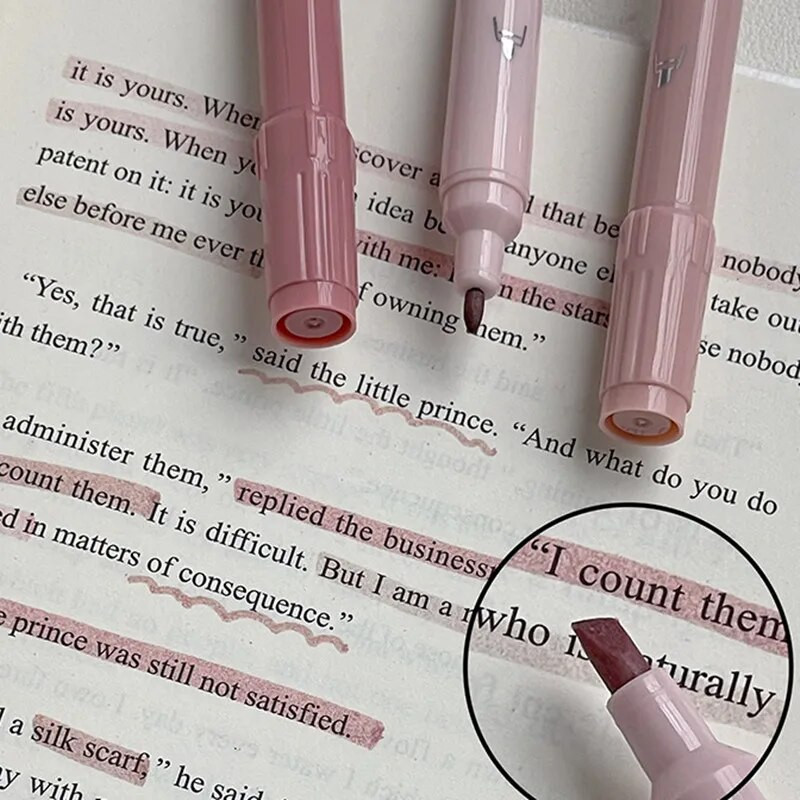 4 kom/set Jednostavan obojeni marker Modni gradijent jednobojni pisaći marker marker dvostruka glava spomenar šarena olovka učenik