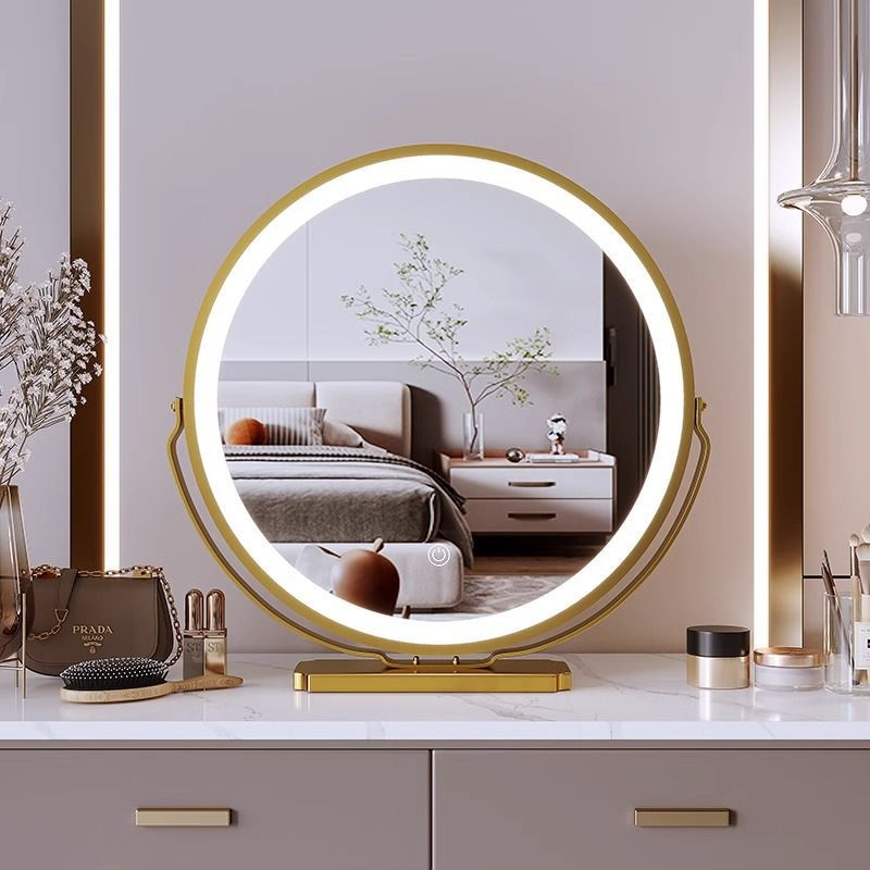 Oglinda de masa cu iluminare LED