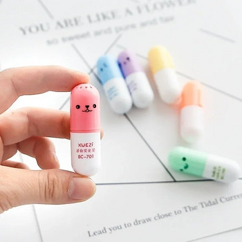 6 τμχ /Συσκευασία Cute Pill Mini highlighter Marker Drawing Pen School Αναλώσιμα γραφείου Παιδική γραφική ύλη για μαθητές